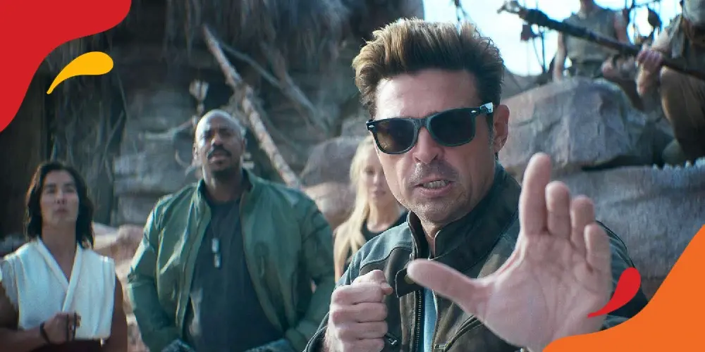 Karl Urban sebagai Johnny Cage di film Mortal Kombat 2